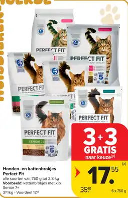 Carrefour Perfect Fit Honden- en kattenbrokjes aanbieding
