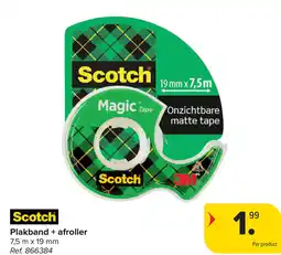 Carrefour Scotch Plakband + afroller aanbieding