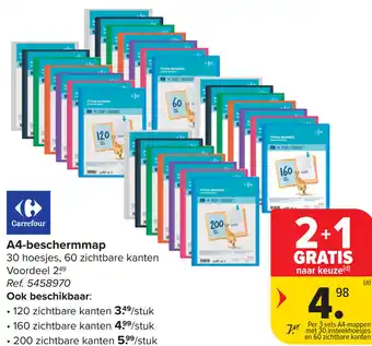 Carrefour A4-beschermmap aanbieding