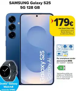 Carrefour Samsung Galaxy S25 5G 128 GB aanbieding