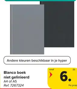 Carrefour Blanco boek niet gelinieerd aanbieding