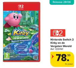 Carrefour Nintendo Switch 2 Kirby en de Vergeten Wereld aanbieding