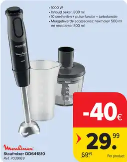 Carrefour Moulinex Staafmixer DD641810 aanbieding