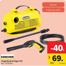 Carrefour Karcher hogedrukreiniger K2 aanbieding