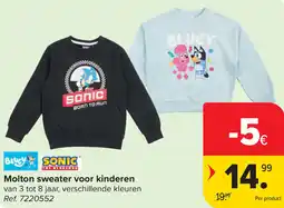 Carrefour Molton sweater voor kinderen aanbieding