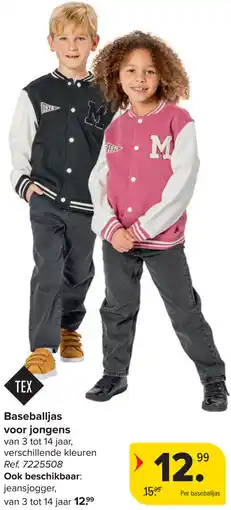 Carrefour Tex Baseballjas voor jongens aanbieding