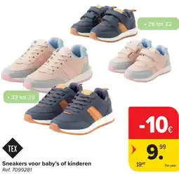 Carrefour Tex Sneakers voor baby's of kinderen aanbieding