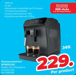 Carrefour Espressomachine EP0820/00 aanbieding