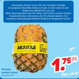 Carrefour Ananas zonder kroon aanbieding