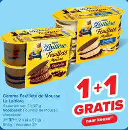 Carrefour La Laitière Gamma Feuilleté de Mousse aanbieding