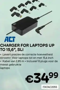 CompuDeals ACT Charger for laptops up to 15,6", SLI aanbieding