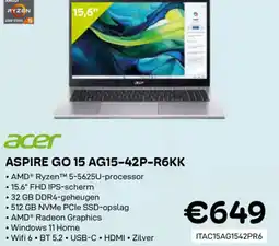 CompuDeals Acer Aspire go 15 AG15-42P-R6KK aanbieding