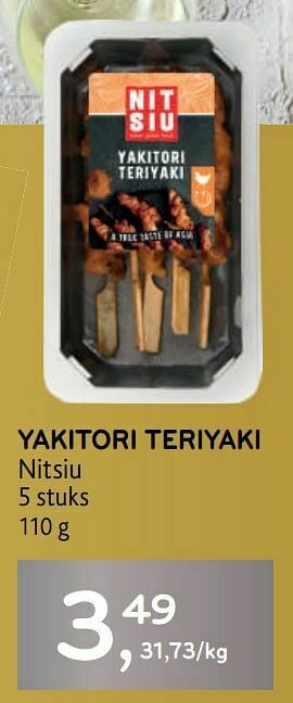 Yakitori teriyaki nitsiu