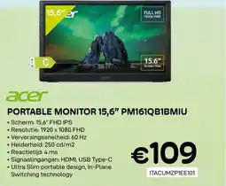 CompuDeals Acer portable monitor PM161QB1BMIU aanbieding