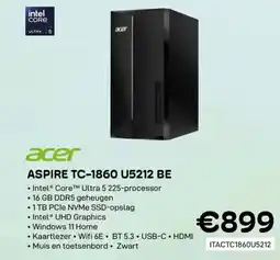 CompuDeals Acer aspire TC-1860 U5212 BE aanbieding