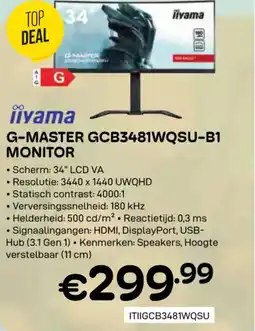 CompuDeals G-master GCB3481WQSU-B1 monitor aanbieding