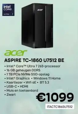 CompuDeals Acer aspire TC-1860 U7512 BE aanbieding