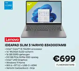CompuDeals Lenovo ideapad slim 3 14IRH10 83K0007AMB aanbieding