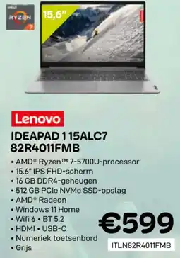 CompuDeals Lenovo ideapad 115ALC7 82R4011FMB aanbieding