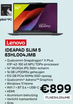 CompuDeals Lenovo ideapad slim 5 83HL004JMB aanbieding