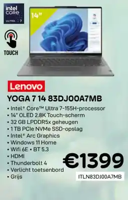 CompuDeals Lenovo yoga 7 14 83DJ00A7MB aanbieding