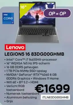 CompuDeals Lenovo legion5 16 83DGOOGHMB aanbieding