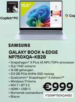 CompuDeals Samsung galaxy book 4 edge NP750XQA-KB2B aanbieding