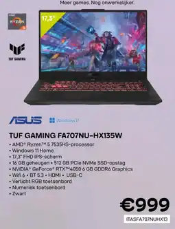 CompuDeals ASUS tuf gaming FA707NU-HX135W aanbieding