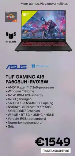 CompuDeals ASUS tuf gaming A16 FA608UH-RV015W aanbieding