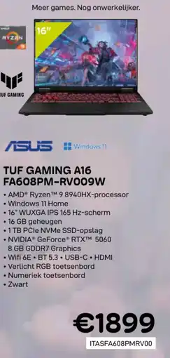 CompuDeals ASUS tuf gaming A16 FA608PM-RV009W aanbieding