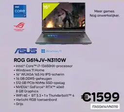 CompuDeals ASUS rog G614JV-N3110W aanbieding