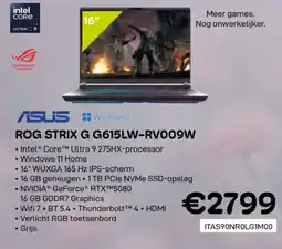 CompuDeals ASUS rog strix G G615LW-RV009W aanbieding