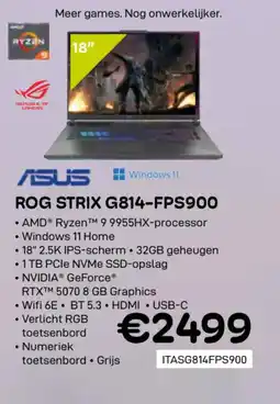 CompuDeals ASUS rog strix G814-FPS900 aanbieding
