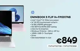 CompuDeals HP omnibook 5 flip 14-FP0017NB aanbieding