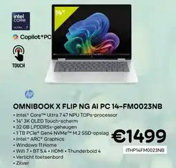 CompuDeals HP omnibook X flip NG AI PC 14-FM0023NB aanbieding