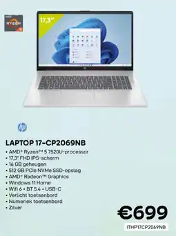 CompuDeals HP laptop 17-CP2069NB aanbieding