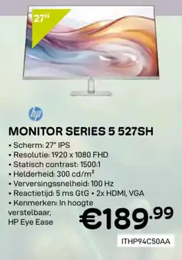 CompuDeals HP monitor series 5 527SH aanbieding