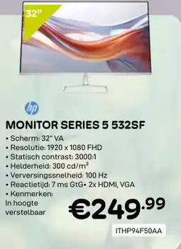 CompuDeals HP monitor series 5 532SF aanbieding