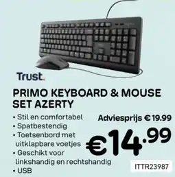 CompuDeals Primo keyboard & mouse set azerty aanbieding