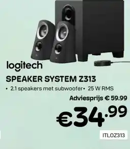 CompuDeals Logitech speaker system Z313 aanbieding
