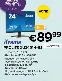 CompuDeals Iiyama prolite XU2491H-B1 aanbieding