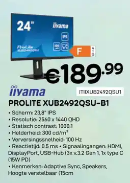 CompuDeals Liyama prolite XUB2492QSU-B1 aanbieding