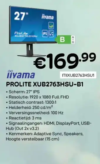 CompuDeals Iiyama prolite XUB2763HSU aanbieding