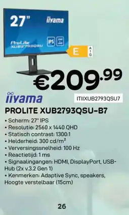 CompuDeals Iiyama prolite XUB2793QSU-B7 aanbieding