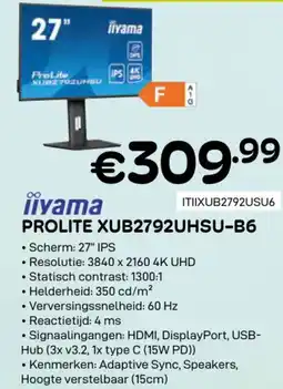 CompuDeals Iiyama prolite XUB2792UHSU-B6 aanbieding