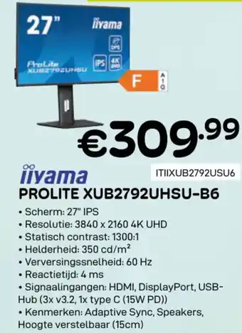CompuDeals Iiyama prolite XUB2792UHSU-B6 aanbieding