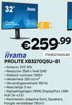 CompuDeals Iiyama prolite XB3270QSU-B1 aanbieding