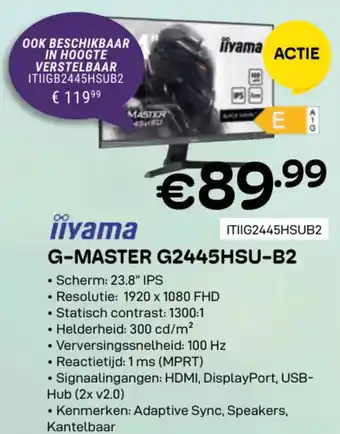CompuDeals Iiyama g-master G2445HSU-B2 aanbieding