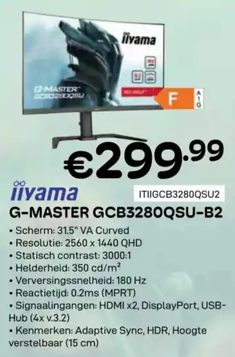 CompuDeals Iiyama G-master GCB3280QSU-B2 aanbieding