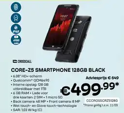 CompuDeals Crosscall core-Z5 smartphone black aanbieding